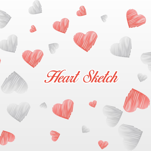 Heart Sketch Emojis app icon