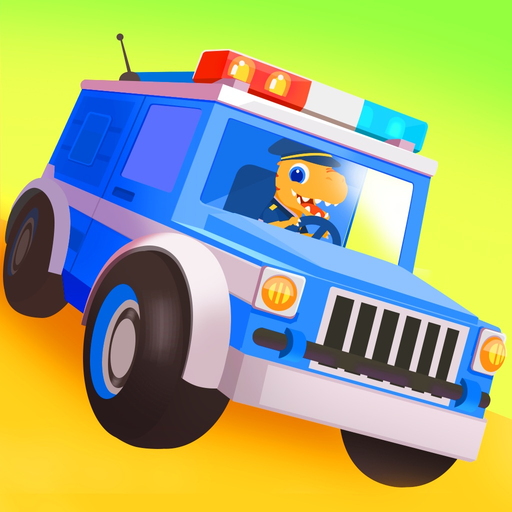 Dinosaur Police Car kids Games app icon