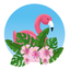 Watercolor Flamingo Stickers icon