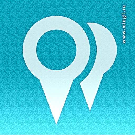 Navigator of successful travel app icon