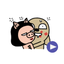Brown Dog Animated Fun Sticker icon