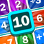 Merge 10-logical number puzzle icon
