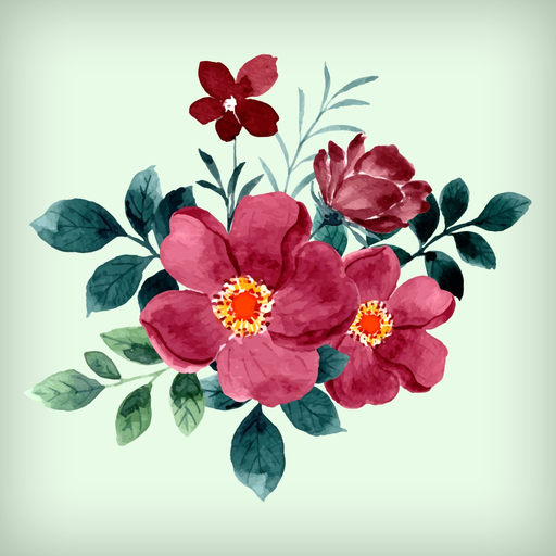 Watercolor Bouquets Stickers app icon