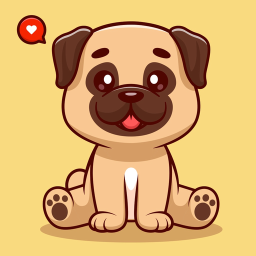 Pomeranian Puppy Stickers Cute app icon
