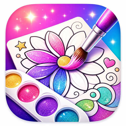 Coloring Desk Sparkle Painting app icon