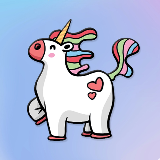 Colourful Unicorn Stickers app icon