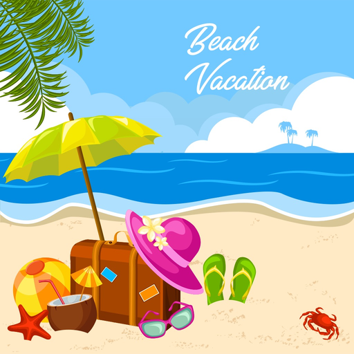 Beach Vacation Summer Stickers app icon