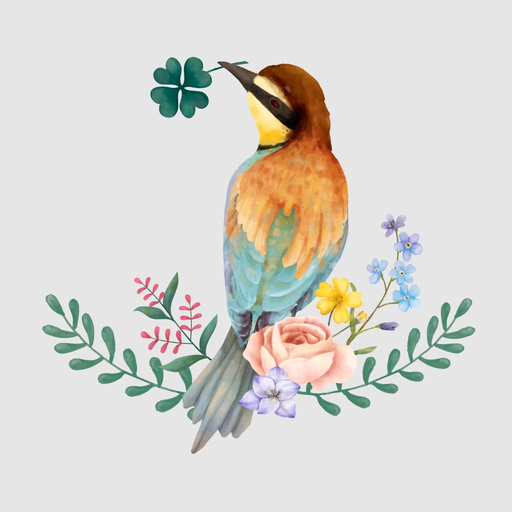 Watercolor Lovely Birds Sticke app icon