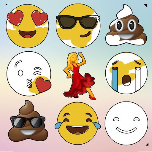My Emoji coloring book game app icon