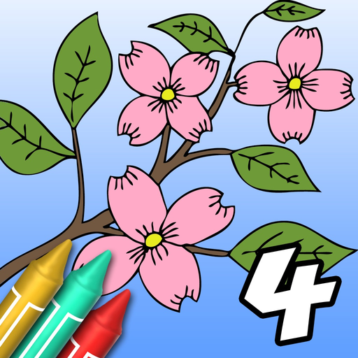 Coloring Book 4: Plants app icon