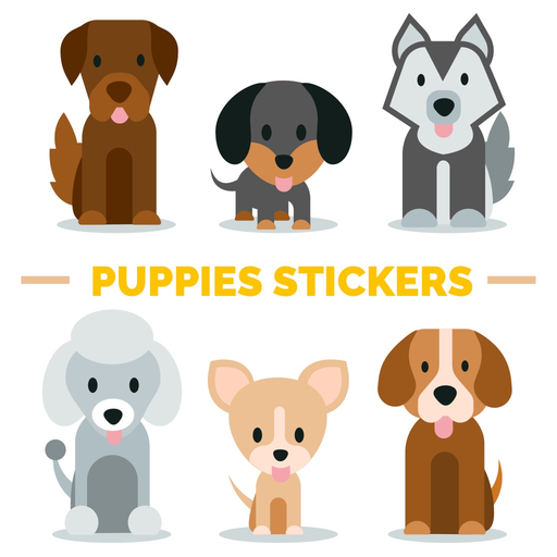 Cute Puppies Stickers! app icon