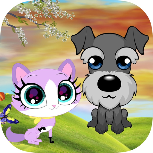 Cute Cat and Dog Match Animals app icon