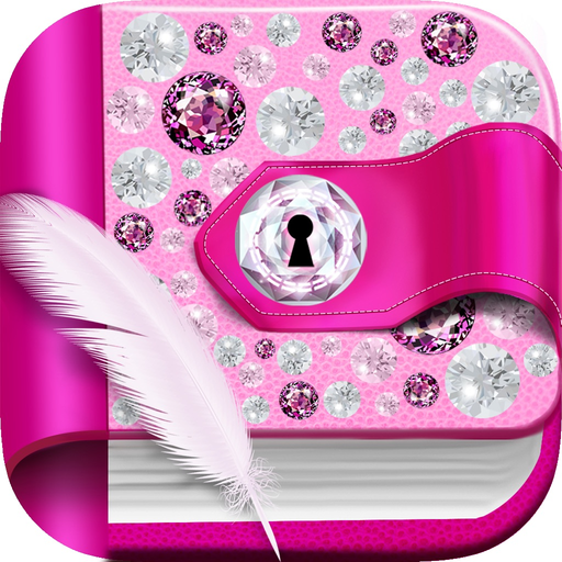 Diamond Diary Notes With Lock app icon