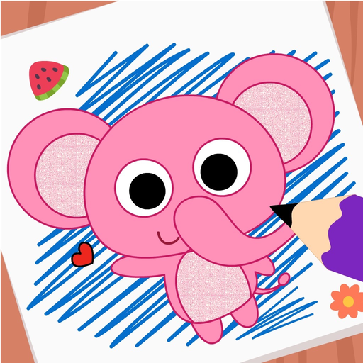Purple Pink Coloring Book-Kids app icon