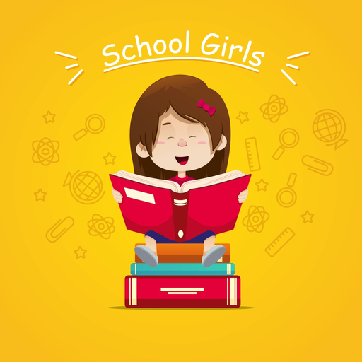 School Girls Stickers app icon