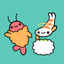 Spooky shrimp icon