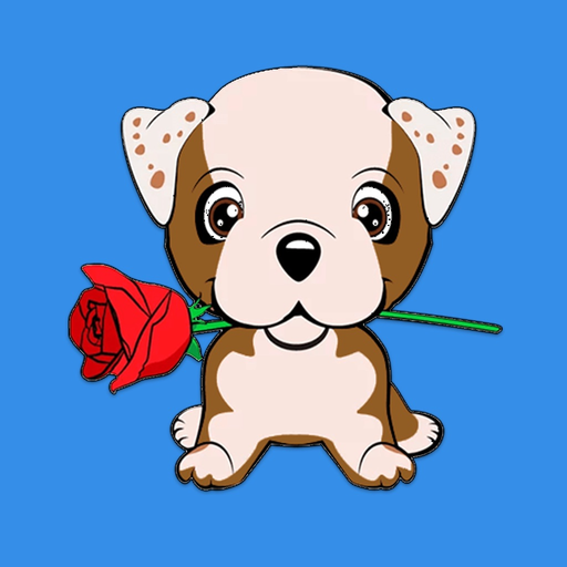 Cute Dog top emoji & stickers app icon