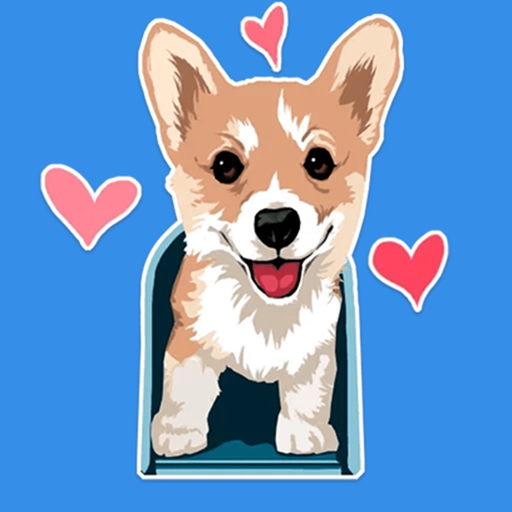 Corgi Dog top emoji & stickers app icon