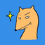 Cute fox top emoji & stickers icon