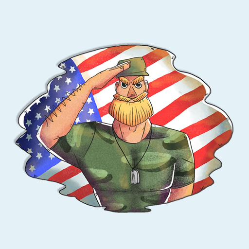 Thankful Veterans Day Stickers app icon