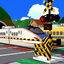 Railroad Crossing Train 3D S icon