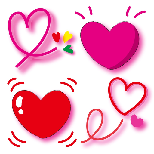 Hearts 2 Stickers app icon