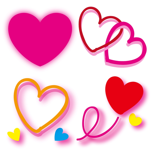 Hearts 3 Stickers app icon