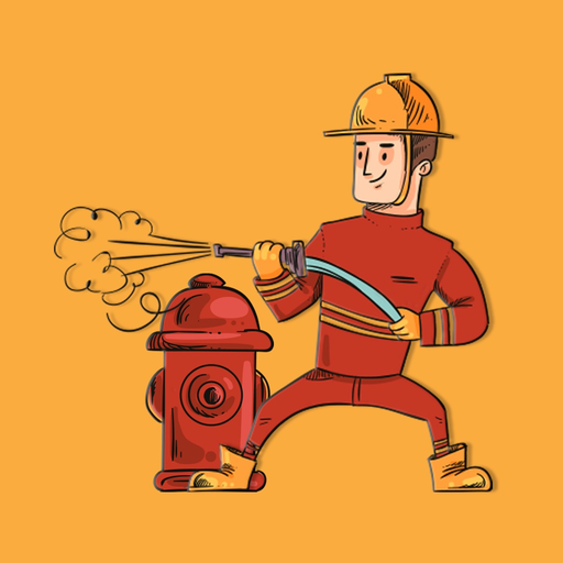 Hero Firefighter Stickers app icon