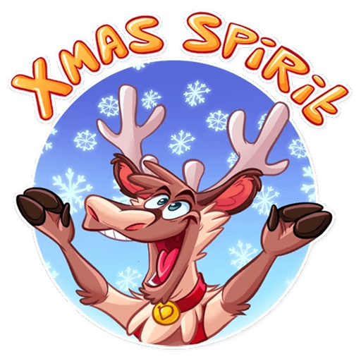 Christmas Reindeer Fun Sticker app icon