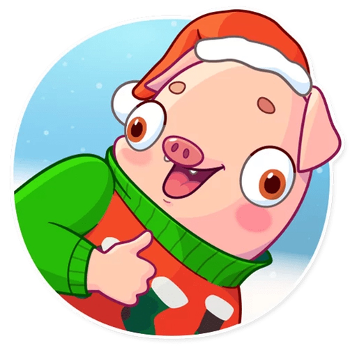 Christmas Piggy Funny Sticker app icon