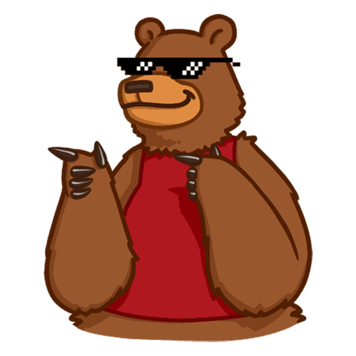 Cute Bear Pun Funny Stickers app icon