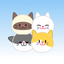 Cute baby cat icon