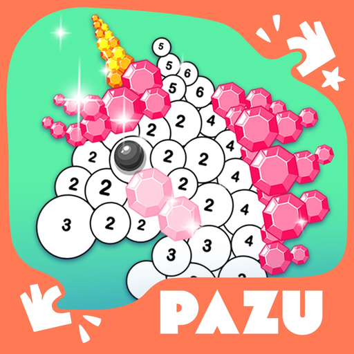 Color by number games for kids app icon