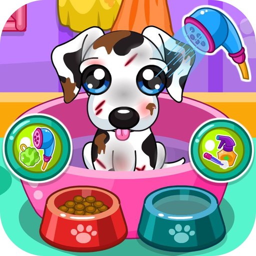 Caring for puppy salon games app icon