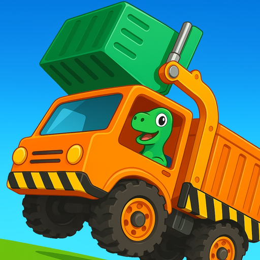 Dinosaur Garbage Truck Games app icon
