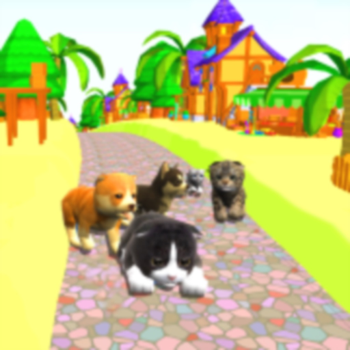 Kitty And Puppy Running app icon