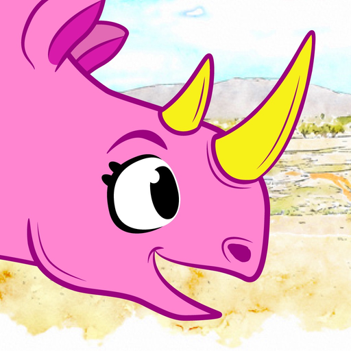 Pink Rhino - Kids Animal Story app icon