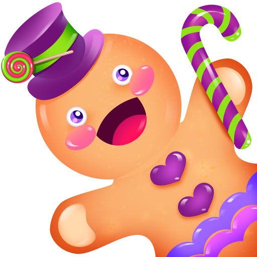 Gingerbread man games for kids app icon