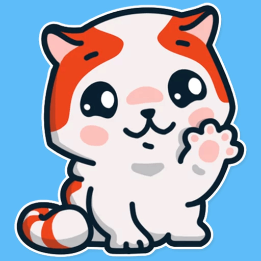 Cute cat emoji kitty stickers app icon