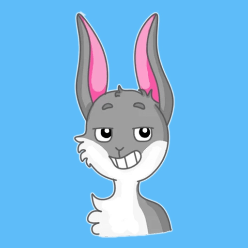 Funny Rabbit emoji & stickers app icon