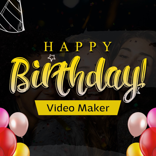Birthday Video Maker Song app icon