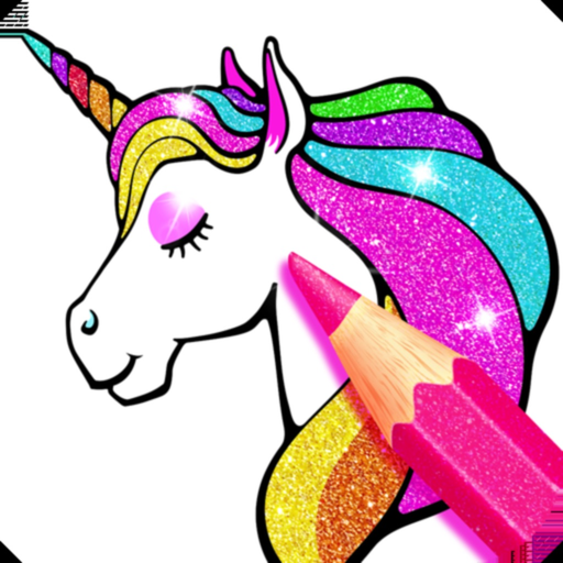 Rainbow Glitter Coloring Book app icon