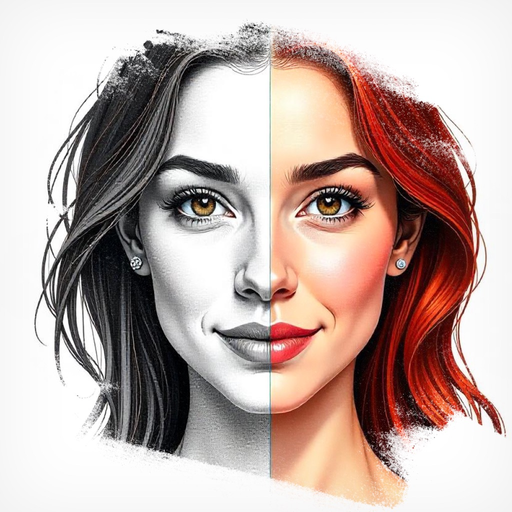 Sketch effect black and white app icon