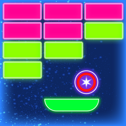 Neon brick breaker app icon