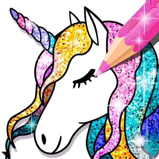 Unicorn Coloring Book Sparkle app icon