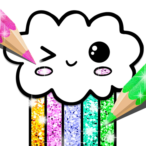 Kawaii Coloring Book Glitter app icon