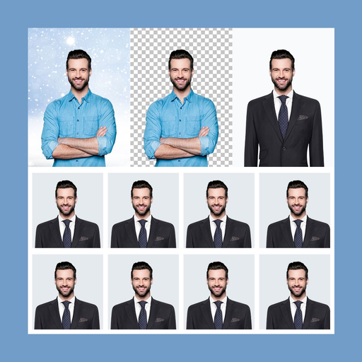 Passport Photo Crop, BG Edit app icon
