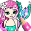 Mermaid Coloring Book Glitter icon
