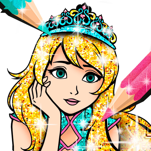 Princess Coloring Book Sparkle app icon