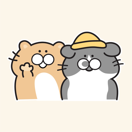 Chubby Couple Cat Animated app icon